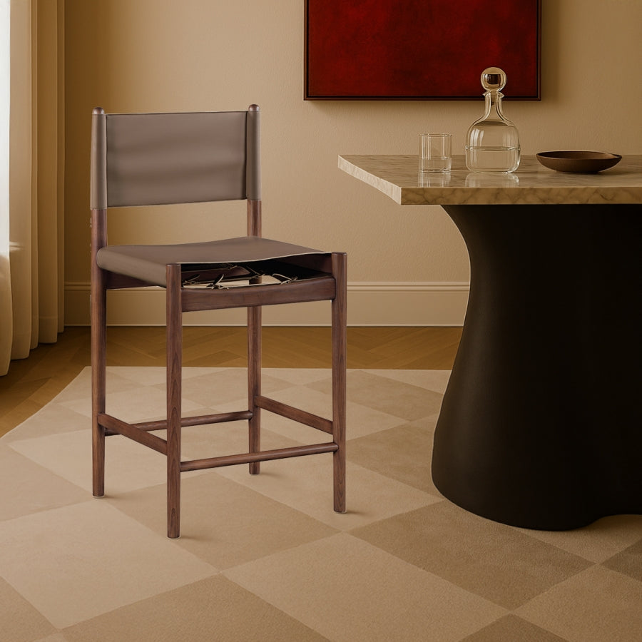 Rawlins Vegan Leather Upholstered Counter Stool — 11016-C - Brown - 11016Brown-C alternate view 1