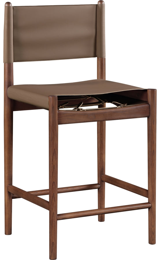Rawlins Vegan Leather Upholstered Counter Stool — 11016-C - Brown - 11016Brown-C alternate view 2