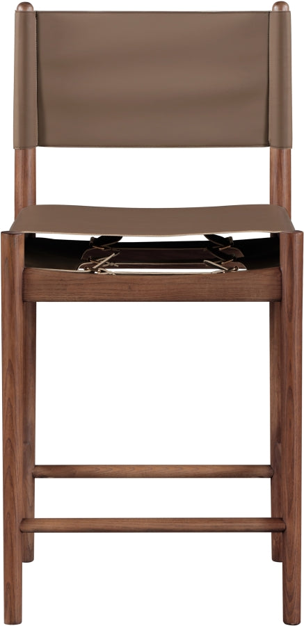 Rawlins Vegan Leather Upholstered Counter Stool — 11016-C - Brown - 11016Brown-C alternate view 3