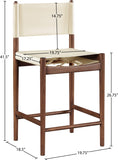 Rawlins Vegan Leather Upholstered Counter Stool — 11016-C - Cream - 11016Cream-C Dim