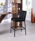 Bryce Vegan Leather Upholstered Bar Stool — 919-C - Black - 919Black-C alternate view 1