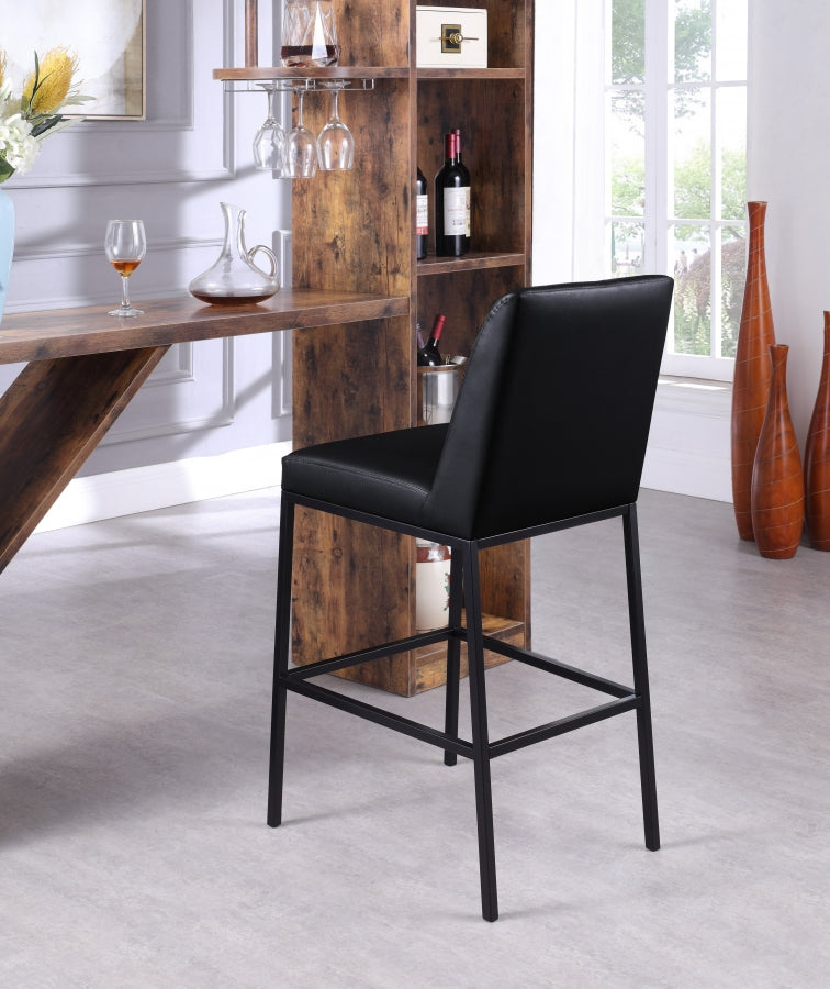 Bryce Vegan Leather Upholstered Bar Stool — 919-C - Black - 919Black-C alternate view 2