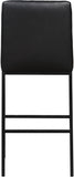 Bryce Vegan Leather Upholstered Bar Stool — 919-C - Black - 919Black-C alternate view 3