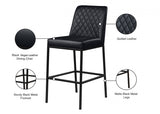 Bryce Vegan Leather Upholstered Bar Stool — 919-C - Black - 919Black-C Infographic