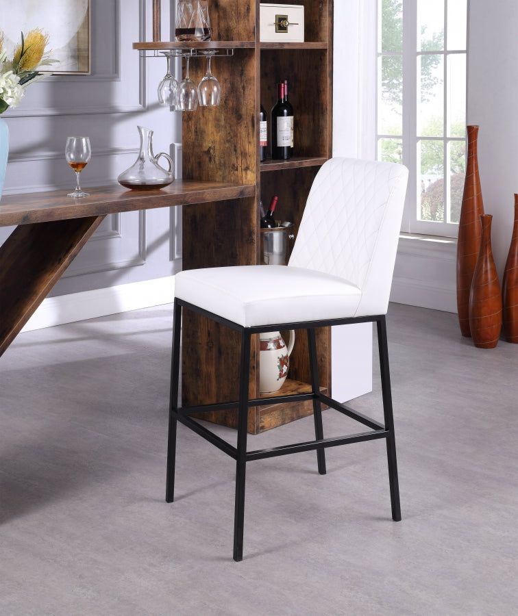 Bryce Vegan Leather Upholstered Bar Stool — 919-C - White - 919White-C alternate view 1