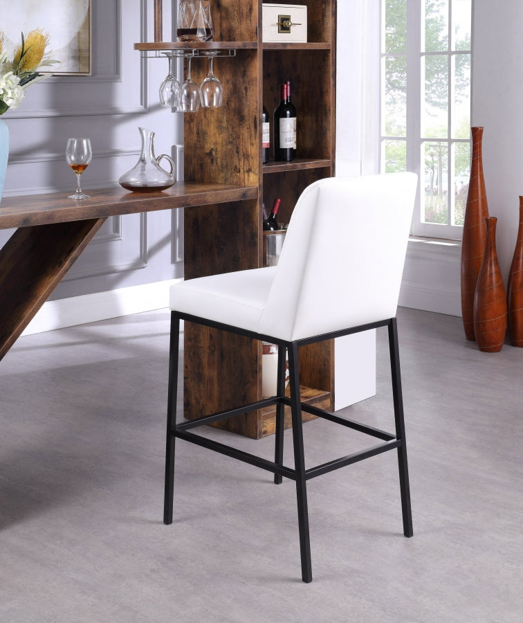 Bryce Vegan Leather Upholstered Bar Stool — 919-C - White - 919White-C alternate view 2