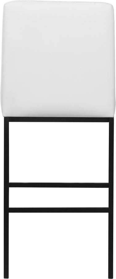 Bryce Vegan Leather Upholstered Bar Stool — 919-C - White - 919White-C alternate view 3
