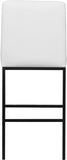 Bryce Vegan Leather Upholstered Bar Stool — 919-C - White - 919White-C alternate view 3