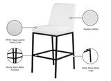 Bryce Vegan Leather Upholstered Bar Stool — 919-C - White - 919White-C Infographic