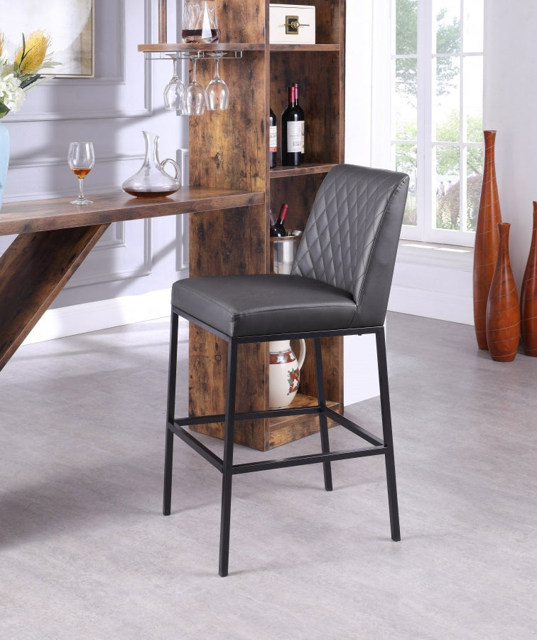 Bryce Vegan Leather Upholstered Bar Stool — 919-C - Grey - 919Grey-C alternate view 1