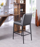 Bryce Vegan Leather Upholstered Bar Stool — 919-C - Grey - 919Grey-C alternate view 2