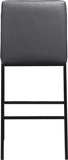 Bryce Vegan Leather Upholstered Bar Stool — 919-C - Grey - 919Grey-C alternate view 3