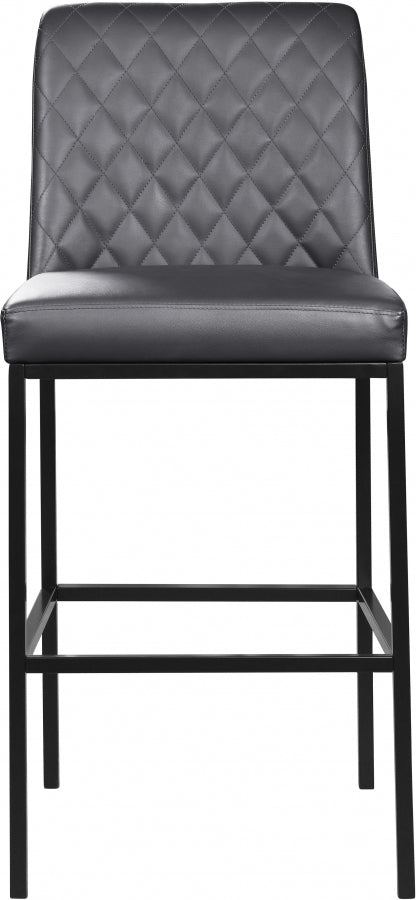 Bryce Vegan Leather Upholstered Bar Stool — 919-C - Grey - 919Grey-C alternate view 4