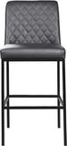 Bryce Vegan Leather Upholstered Bar Stool — 919-C - Grey - 919Grey-C alternate view 4