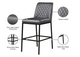 Bryce Vegan Leather Upholstered Bar Stool — 919-C - Grey - 919Grey-C Infographic