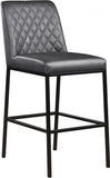 Bryce Vegan Leather Upholstered Bar Stool — 919-C - Grey - 919Grey-C