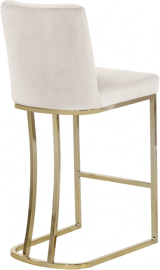 Heidi Velvet Upholstered Counter Stool — 777-C - Cream - 777Cream-C alternate view 2