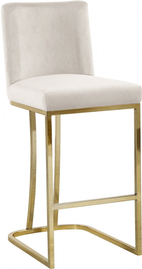 Heidi Velvet Upholstered Counter Stool — 777-C - Cream - 777Cream-C
