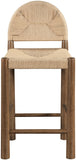 Bohemia Woven Seagrass Cord And Solid Wood Counter Stool — 333-C - Beige - 333-C alternate view 2