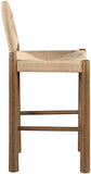 Bohemia Woven Seagrass Cord And Solid Wood Counter Stool — 333-C - Beige - 333-C alternate view 3