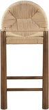 Bohemia Woven Seagrass Cord And Solid Wood Counter Stool — 333-C - Beige - 333-C alternate view 4