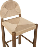 Bohemia Woven Seagrass Cord And Solid Wood Counter Stool — 333-C - Beige - 333-C alternate view 5