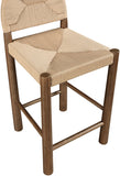Bohemia Woven Seagrass Cord And Solid Wood Counter Stool — 333-C - Beige - 333-C alternate view 6