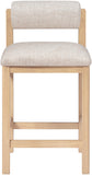 Roundhill Linen Textured Fabric Upholstered Counter Stool — 11086-C - Beige - 11086Beige-C alternate view 2