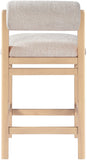 Roundhill Linen Textured Fabric Upholstered Counter Stool — 11086-C - Beige - 11086Beige-C alternate view 4