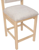 Roundhill Linen Textured Fabric Upholstered Counter Stool — 11086-C - Beige - 11086Beige-C alternate view 6