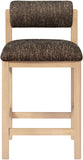 Roundhill Linen Textured Fabric Upholstered Counter Stool — 11086-C - Brown - 11086Brown-C alternate view 2