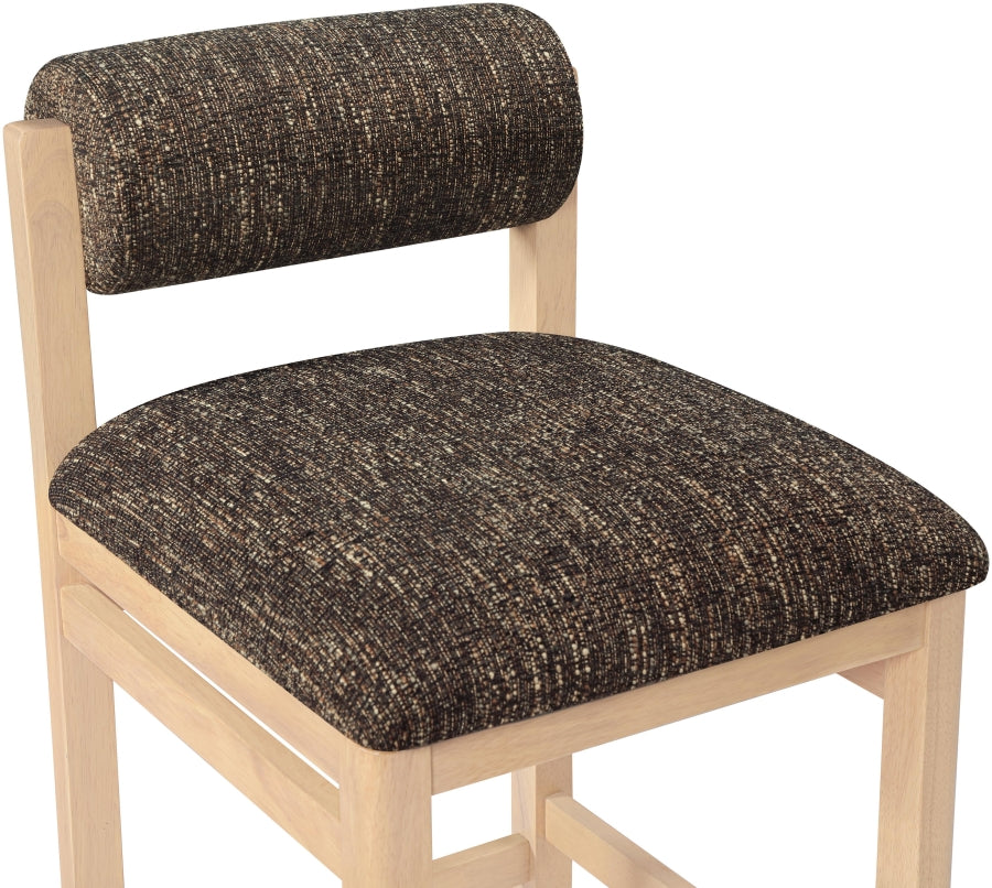 Roundhill Linen Textured Fabric Upholstered Counter Stool — 11086-C - Brown - 11086Brown-C alternate view 5