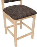 Roundhill Linen Textured Fabric Upholstered Counter Stool — 11086-C - Brown - 11086Brown-C alternate view 6