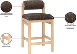 Roundhill Linen Textured Fabric Upholstered Counter Stool — 11086-C - Brown - 11086Brown-C Infographic