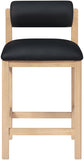 Roundhill Vegan Leather Upholstered Counter Stool — 11087-C - Black - 11087Black-C alternate view 2