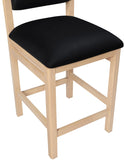 Roundhill Vegan Leather Upholstered Counter Stool — 11087-C - Black - 11087Black-C alternate view 6
