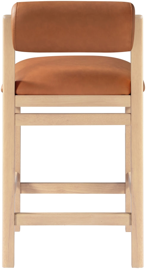 Roundhill Vegan Leather Upholstered Counter Stool — 11087-C - Cognac - 11087Cognac-C alternate view 4