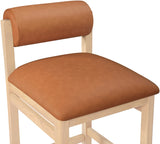 Roundhill Vegan Leather Upholstered Counter Stool — 11087-C - Cognac - 11087Cognac-C alternate view 5