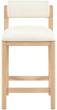 Roundhill Vegan Leather Upholstered Counter Stool — 11087-C - Cream - 11087Cream-C alternate view 2