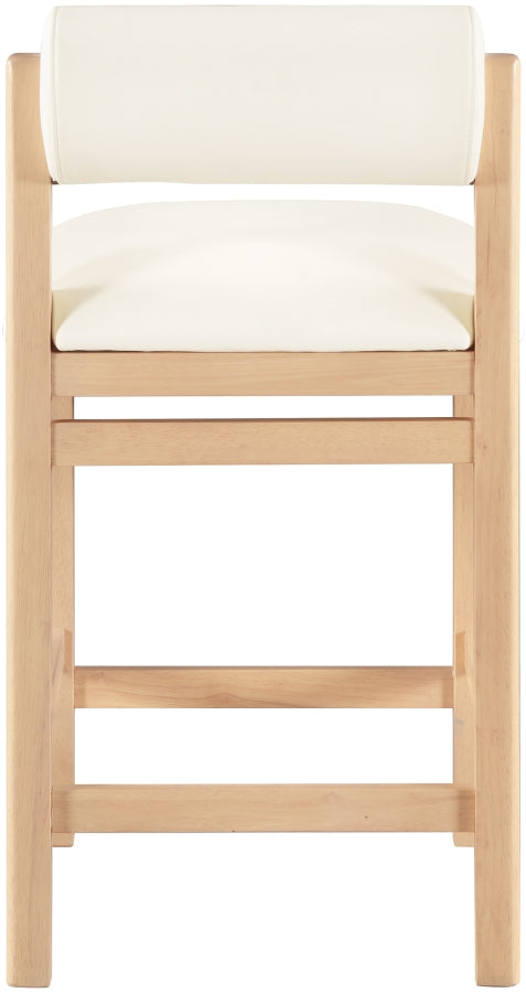 Roundhill Vegan Leather Upholstered Counter Stool — 11087-C - Cream - 11087Cream-C alternate view 4
