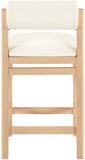Roundhill Vegan Leather Upholstered Counter Stool — 11087-C - Cream - 11087Cream-C alternate view 4