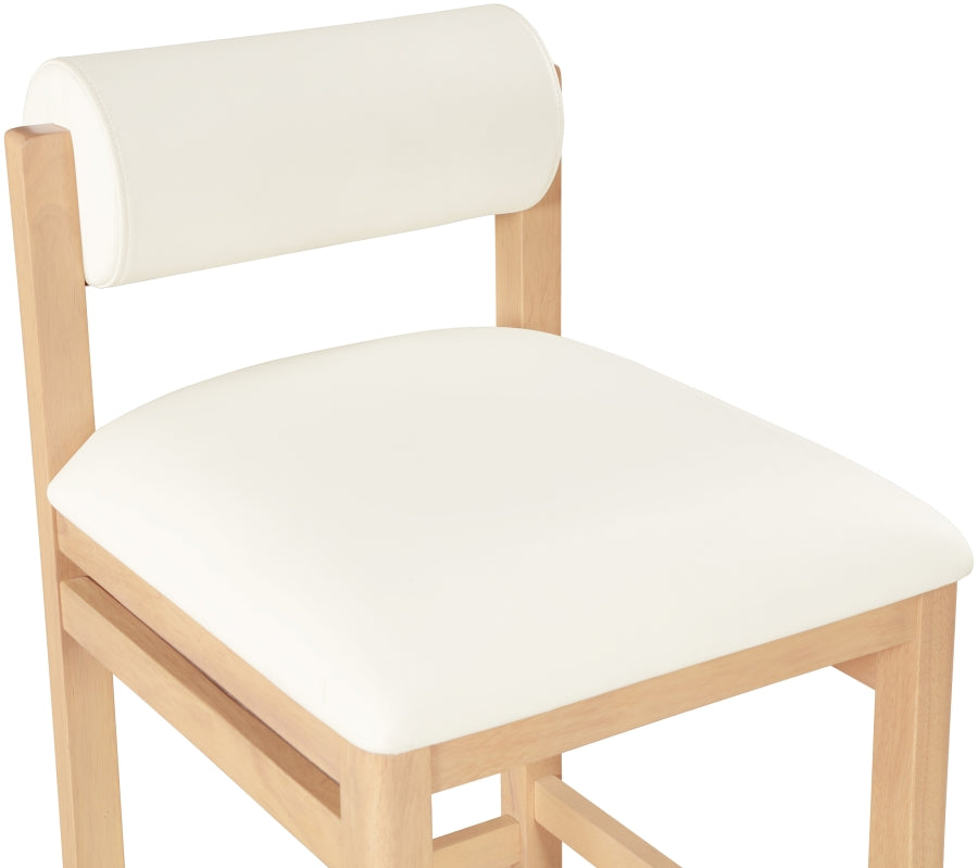 Roundhill Vegan Leather Upholstered Counter Stool — 11087-C - Cream - 11087Cream-C alternate view 5
