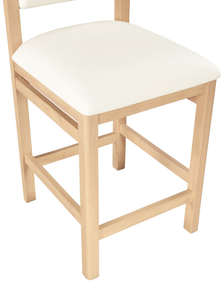 Roundhill Vegan Leather Upholstered Counter Stool — 11087-C - Cream - 11087Cream-C alternate view 6