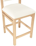 Roundhill Vegan Leather Upholstered Counter Stool — 11087-C - Cream - 11087Cream-C alternate view 6