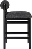 Roundhill Linen Textured Fabric Upholstered Counter Stool — 11088-C - Black - 11088Black-C alternate view 3