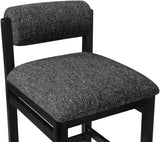 Roundhill Linen Textured Fabric Upholstered Counter Stool — 11088-C - Black - 11088Black-C alternate view 5