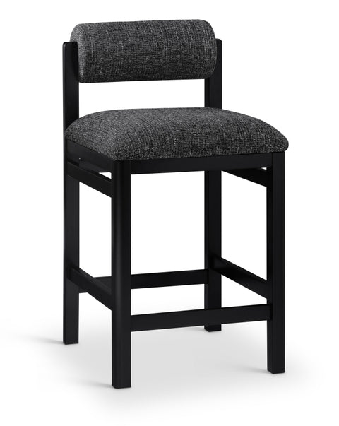 Roundhill Linen Textured Fabric Upholstered Counter Stool — 11088-C