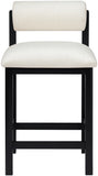 Roundhill Linen Textured Fabric Upholstered Counter Stool — 11088-C - Cream - 11088Cream-C alternate view 2