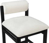 Roundhill Linen Textured Fabric Upholstered Counter Stool — 11088-C - Cream - 11088Cream-C alternate view 5