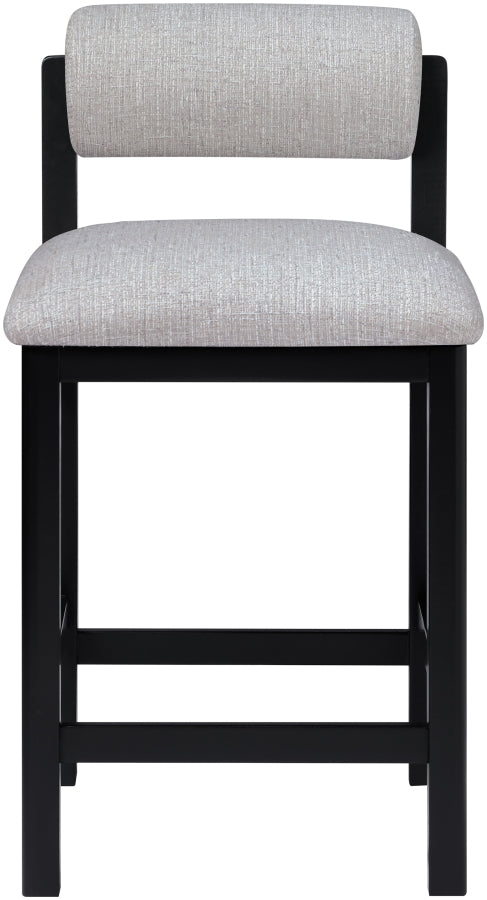 Roundhill Linen Textured Fabric Upholstered Counter Stool — 11088-C - Grey - 11088Grey-C alternate view 2